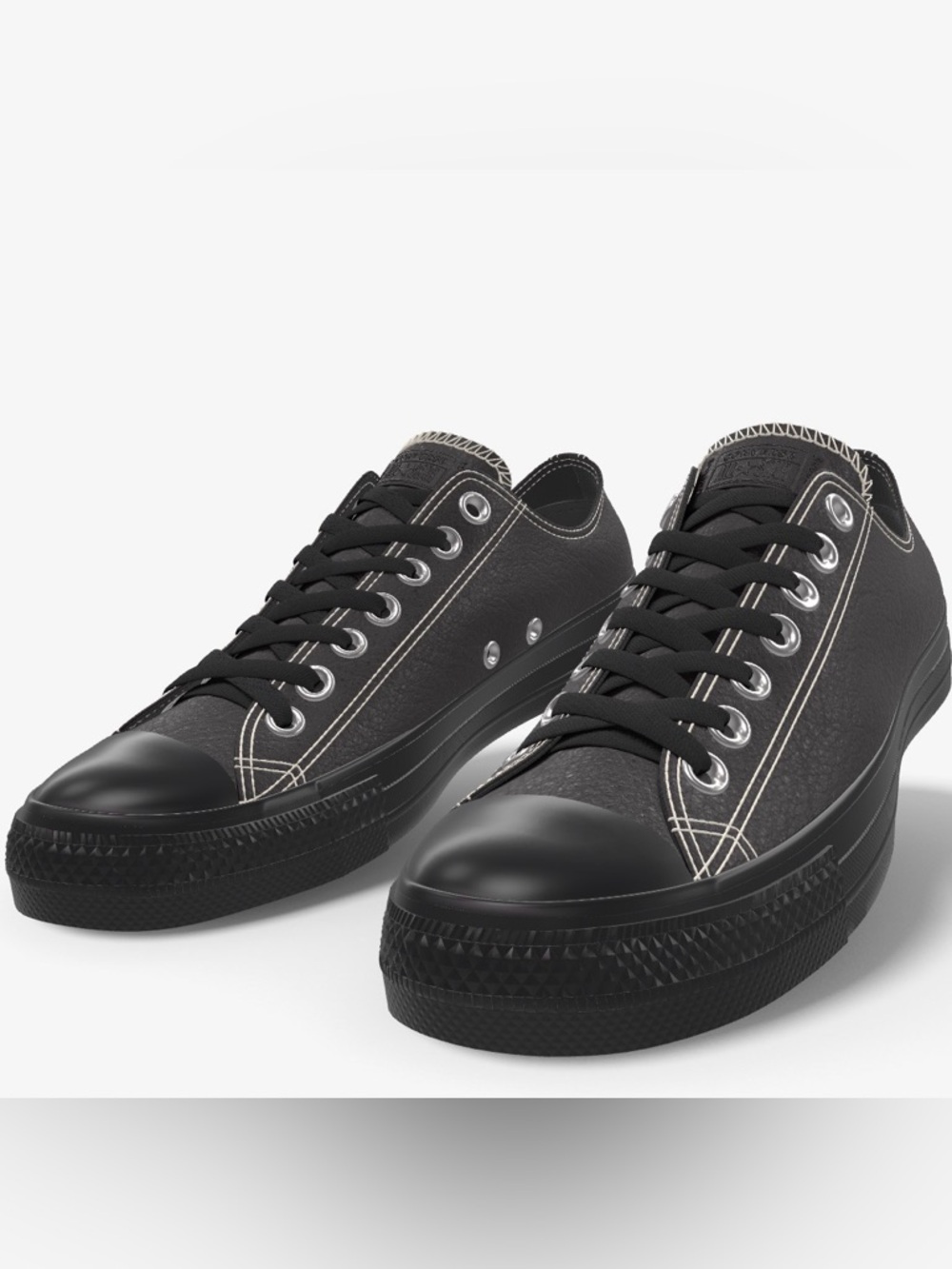 Converse Chuck Taylor All Star By You Black Leather Custom Low Top Men’s 9 NWT